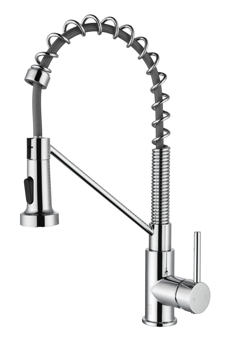 Yara Single Handle Pull Down Sprayer Kitchen Faucet, Chrome -  Beku Bakeware, BE4303255