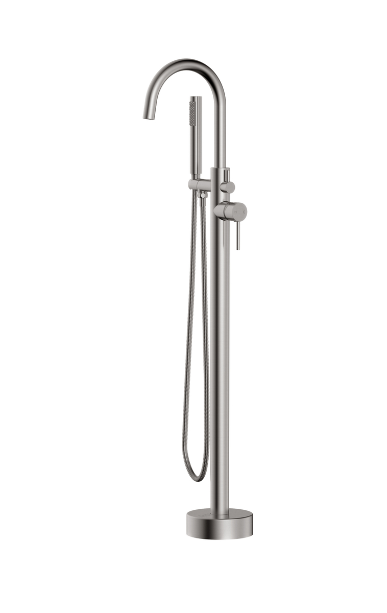 FAT-8001BNK Steven Floor Mounted Roman Tub Faucet with Handshower, Brushed Nickel -  Elegant Kitchen & Bath