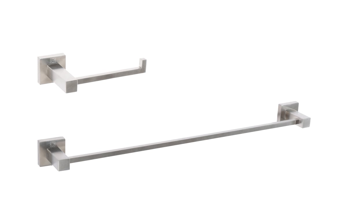 Isla 2 Piece Bathroom Hardware Set, Brushed Nickel