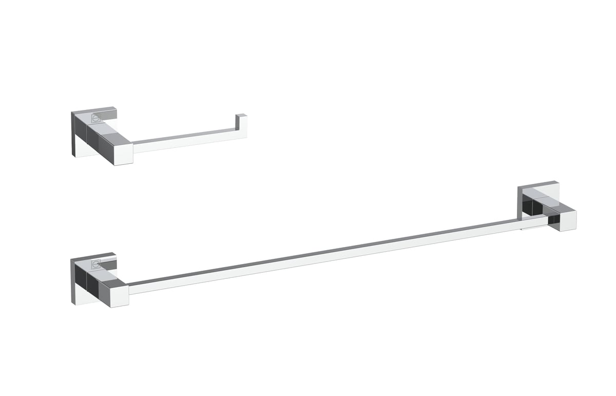 HWB-12S2PCH Isla 2 Piece Bathroom Hardware Set, Chrome