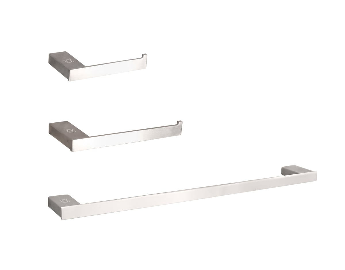 Sofia 3 Piece Bathroom Hardware Set, Brushed Nickel