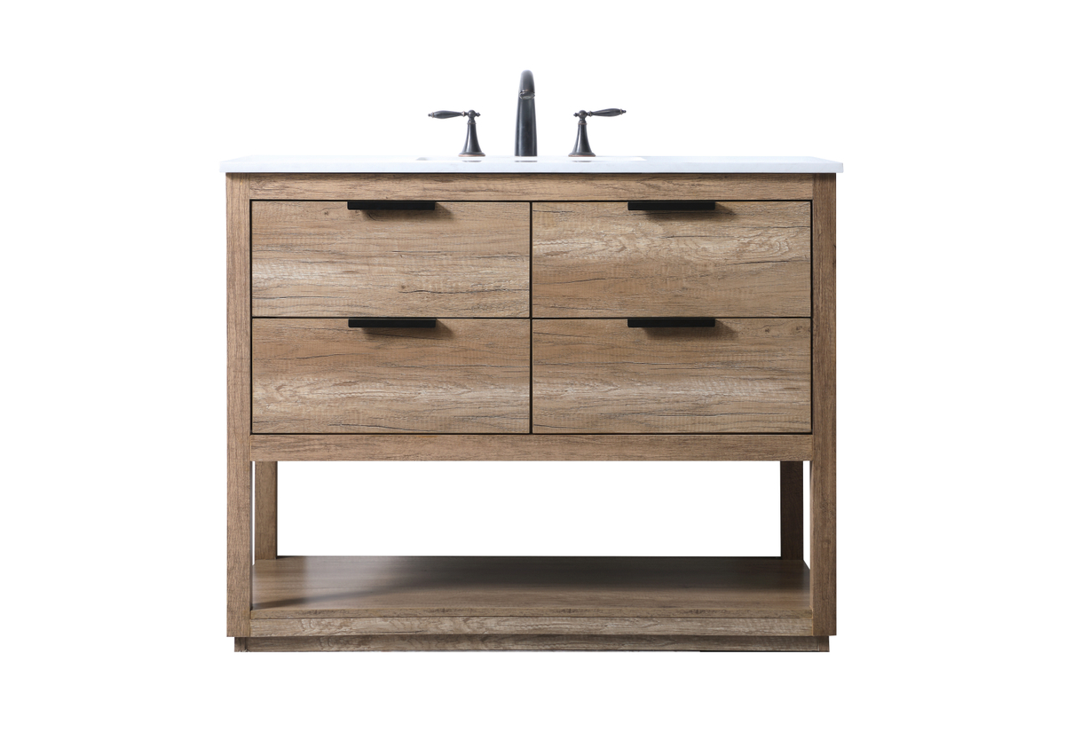 VF19242NT 42 in. Single Bathroom Vanity, Natural Oak