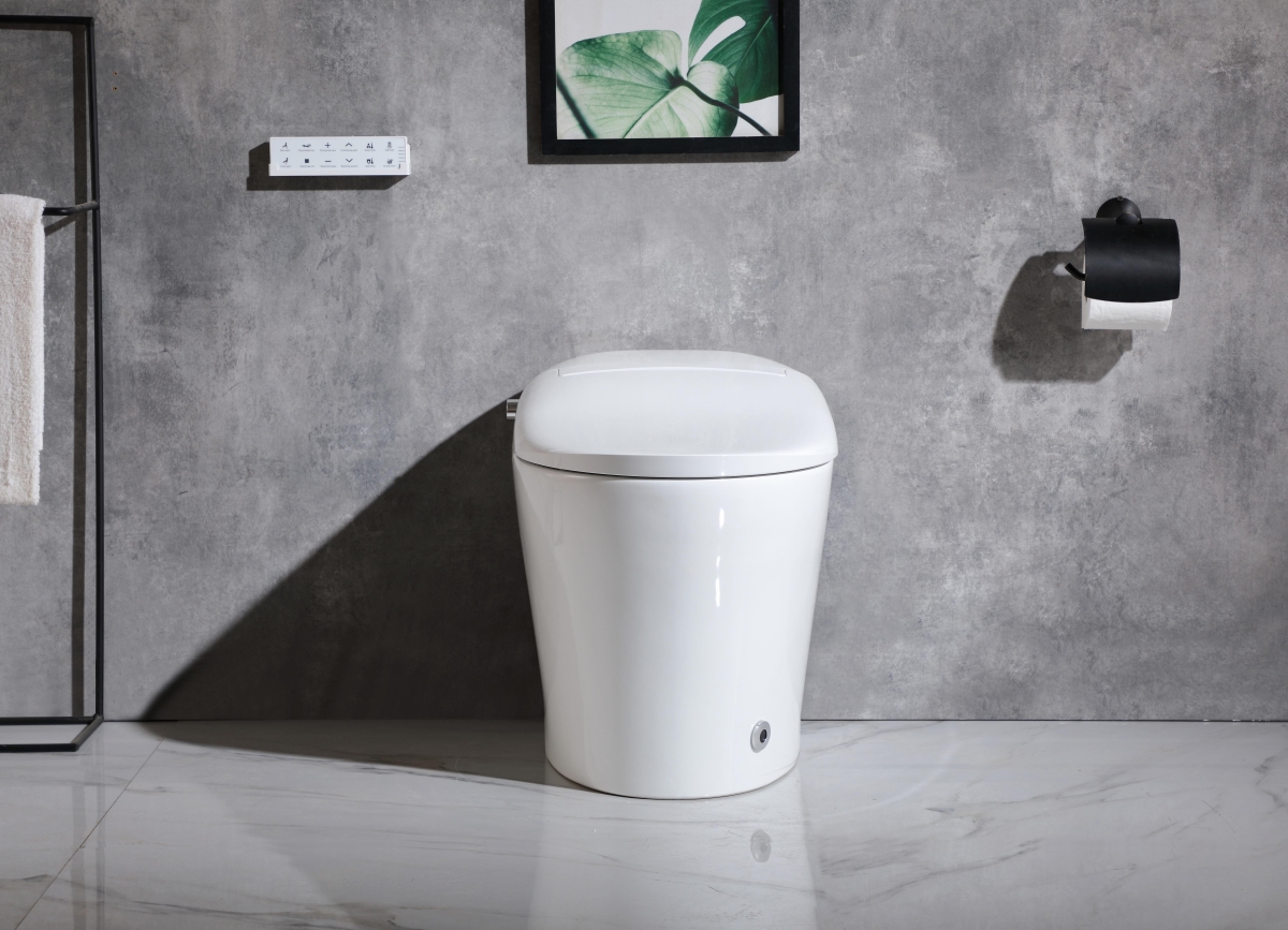 ET-1015GW Smart Round Bidet Attachment for Toilet, Glossy White