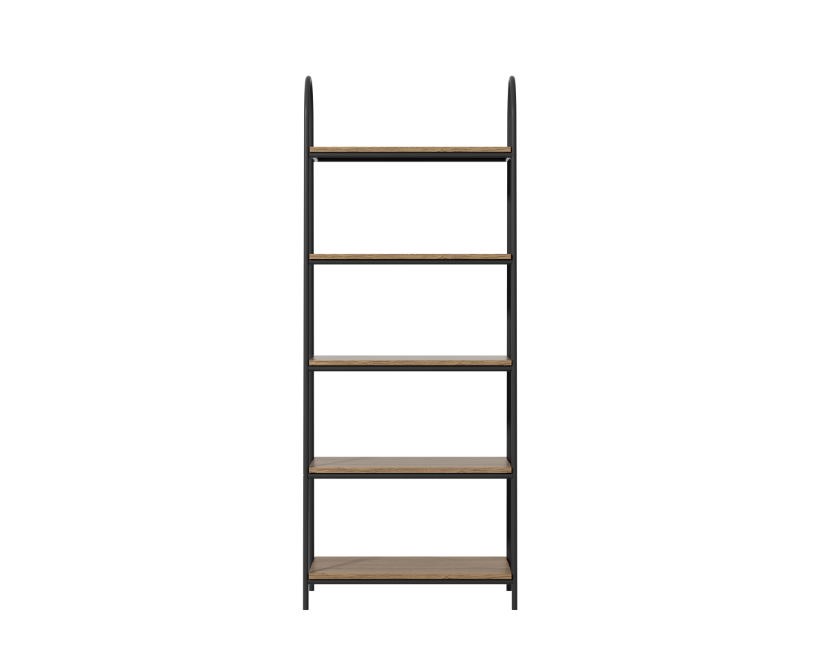 Picture of Elegant Decor AF12230NAT 71 in. Billie Wide 5 Shelf Wood Veneer & Iron Shelving Unit