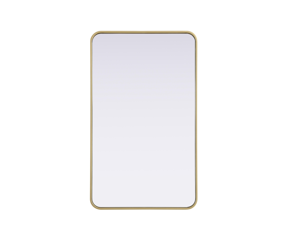 Picture of Elegant Decor MR8A2440BRA 24 x 40 in. Contour Metal Rectangle Mirror&#44; Brass