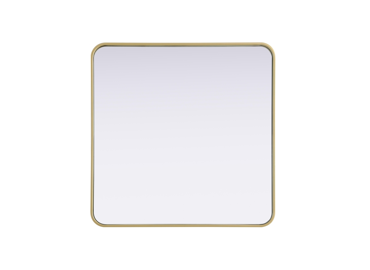 Picture of Elegant Decor MR8A3030BRA 30 x 30 in. Remy Contour Metal Square Mirror&#44; Brass