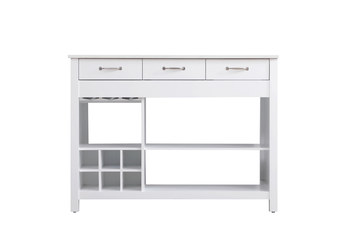 KD0248WH 48 in. Jax Kitchen Island, White