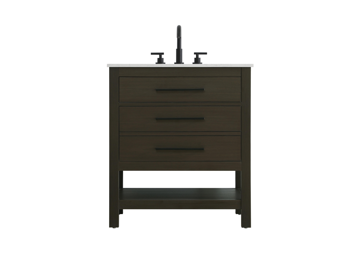 VF60530MMB 30 in. Rectangular Single Bathroom Vanity, Mocha Brown