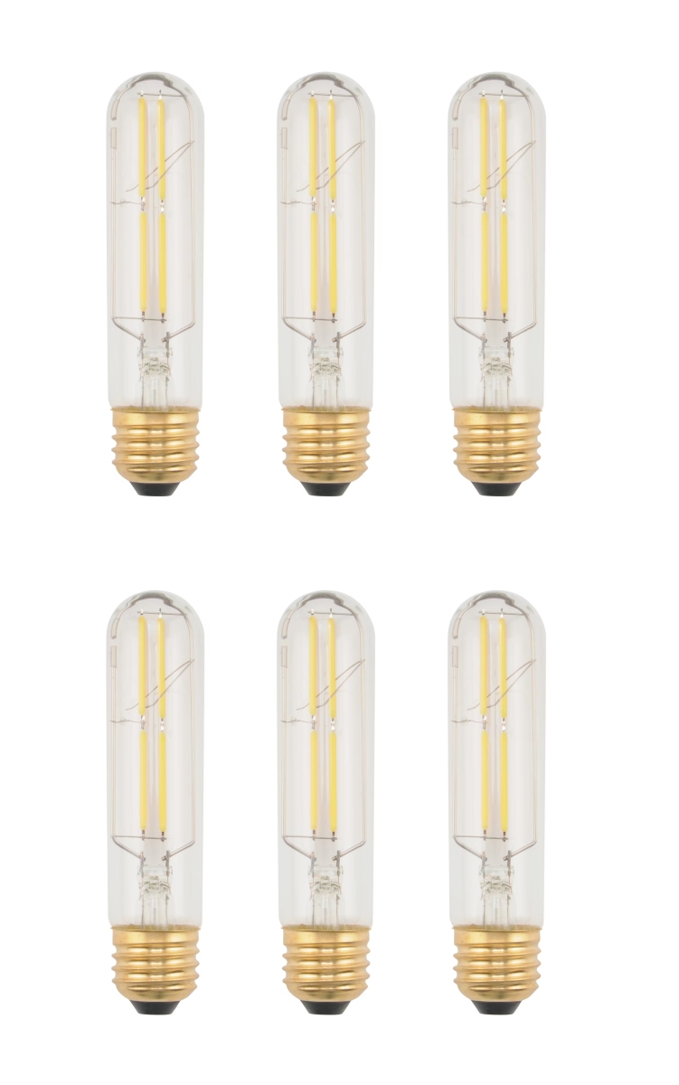 LED T10 Light Bulb - Soft White - Pack of 6 - Dimmable