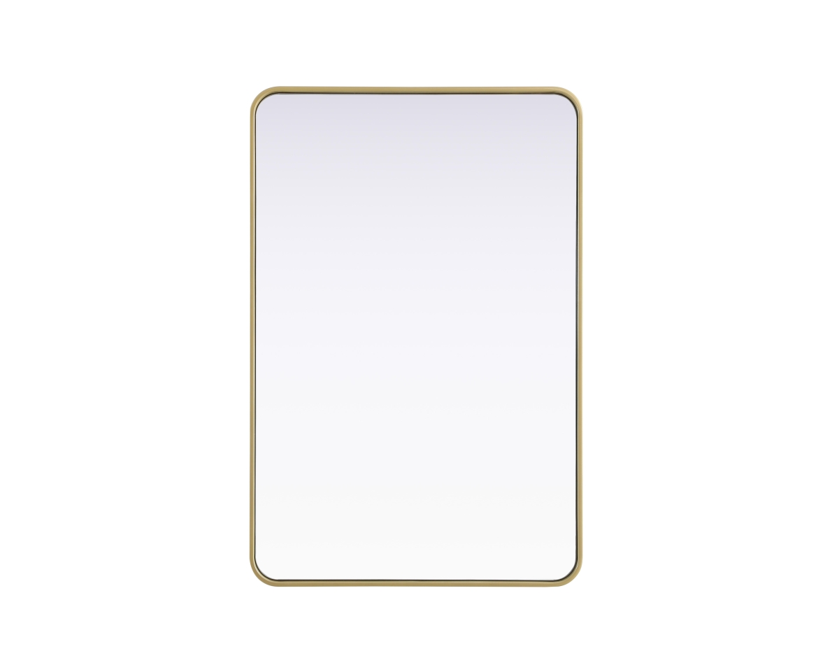 Picture of Elegant Decor MR8A2842BRA 28 x 42 in. Contour Metal Rectangle Mirror&#44; Brass