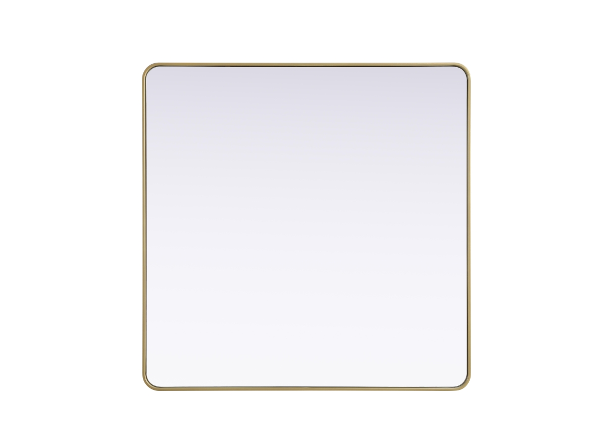 MR8A4848BRA 48 x 48 in. Contour Metal Square Mirror, Brass