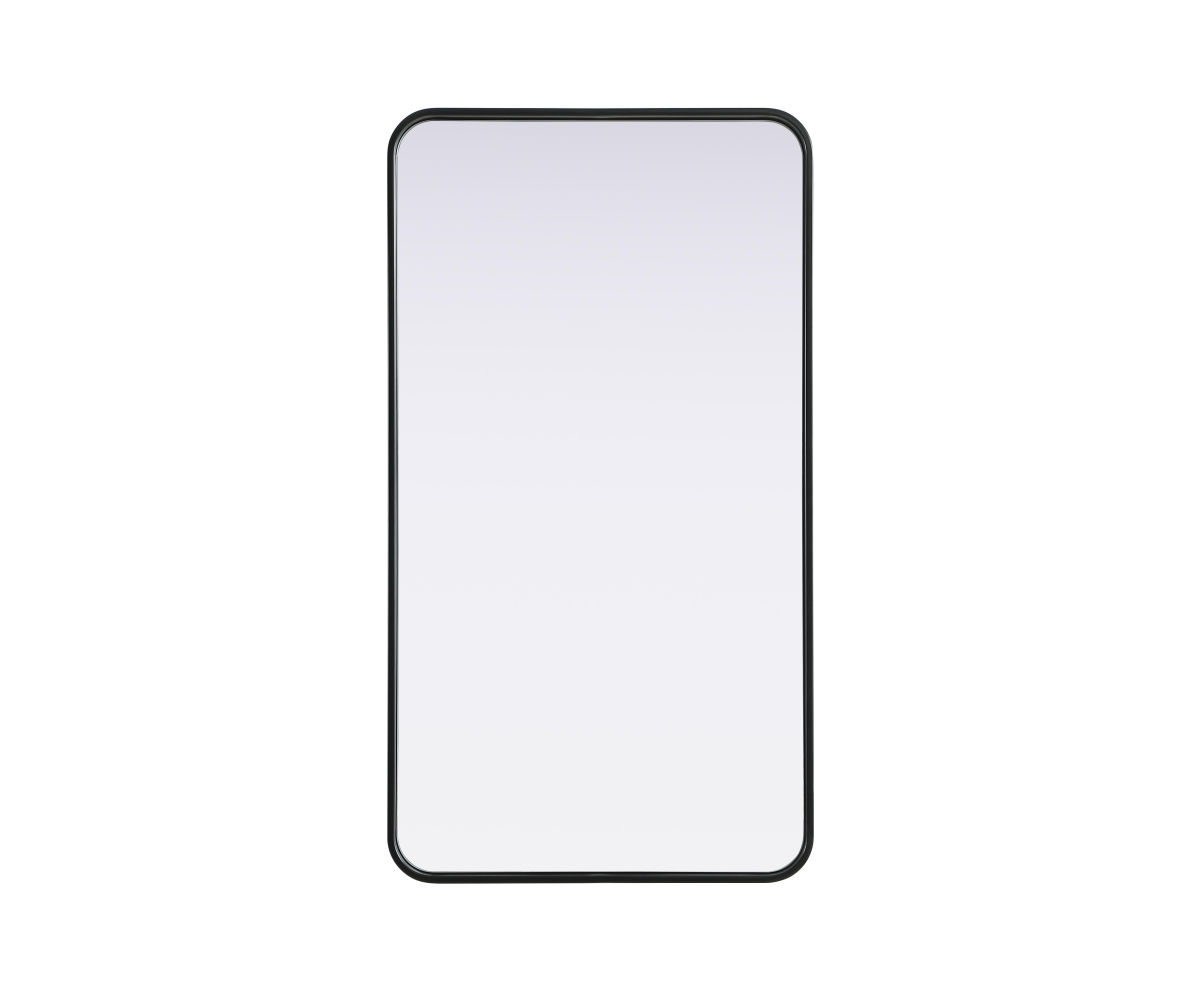 Picture of Elegant Decor MR8A2240BLK 22 x 40 in. Contour Metal Rectangle Mirror&#44; Black