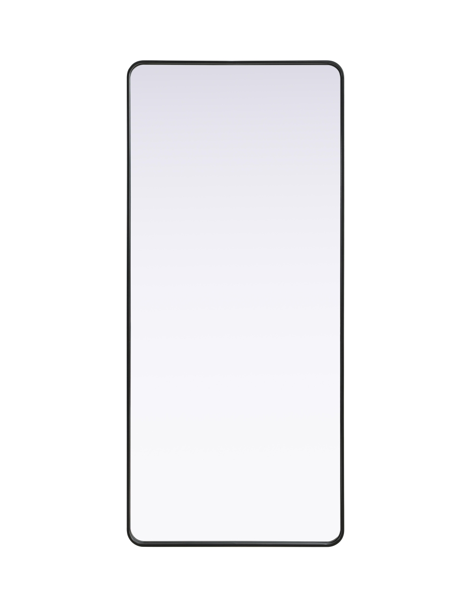 Contour Metal Rectangle Mirror - Black - 32 x 72 in. - Modern Design