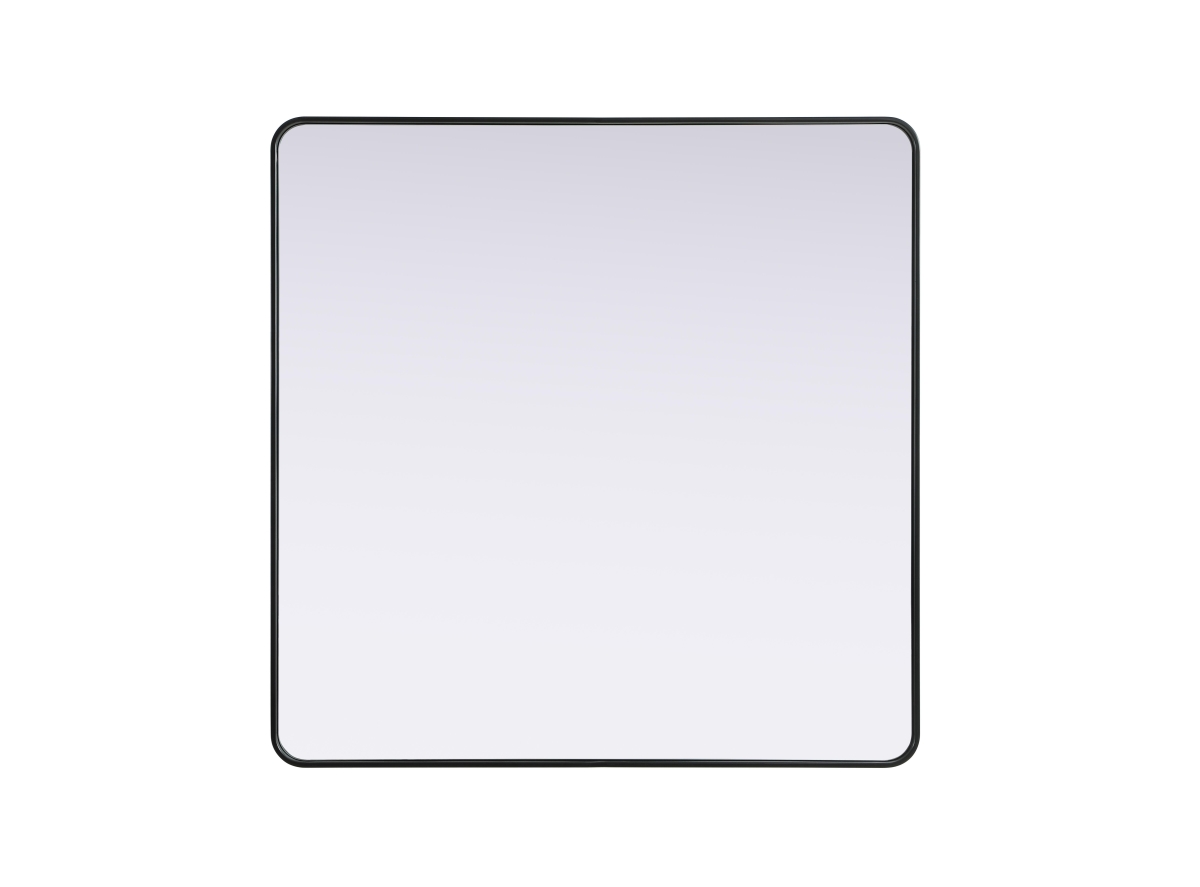 Elegant Lighting MR8A4848BLK 48 x 48 in. Contour Metal Square Mirror, Black
