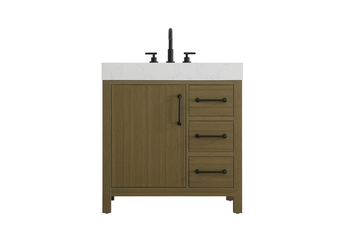 VF60632MCB 32 in. Single Transitional Bathroom Vanity - Chestnut Brown