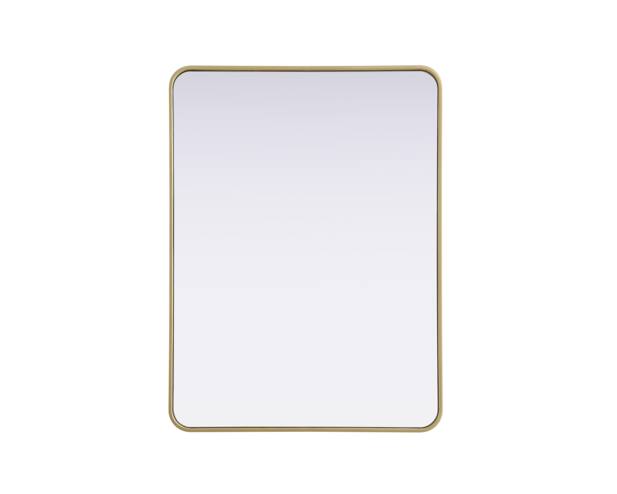 Picture of Elegant Decor MR8A3040BRA 30 x 40 in. Remy Contour Metal Rectangle Mirror&#44; Brass