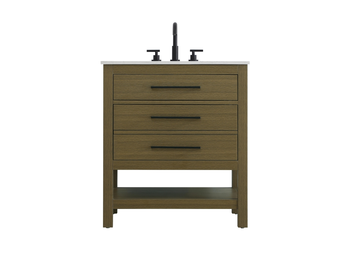 VF60530MCB 30 in. Karson Single Bathroom Vanity, Chestnut Brown