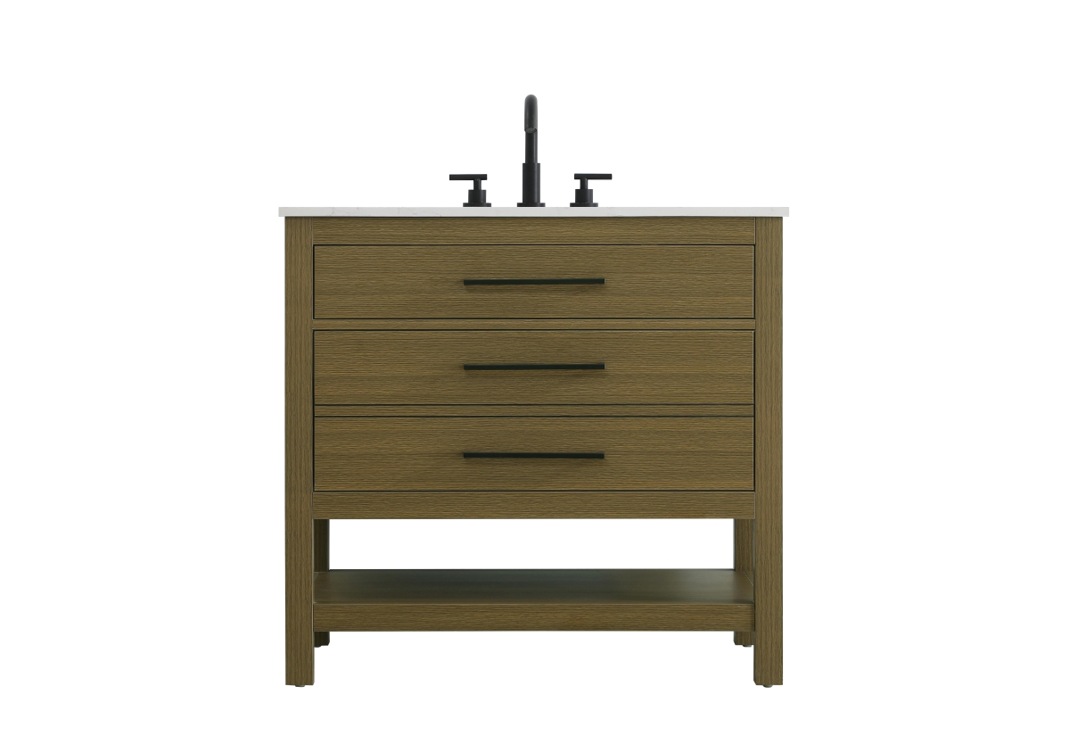 VF60536MCB 36 in. Karson Single Bathroom Vanity, Chestnut Brown