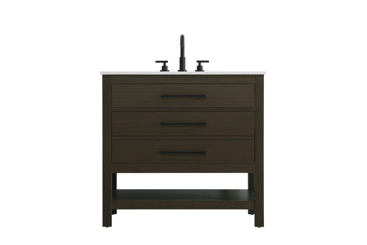 VF60536MMB 36 in. Karson Single Bathroom Vanity, Mocha Brown