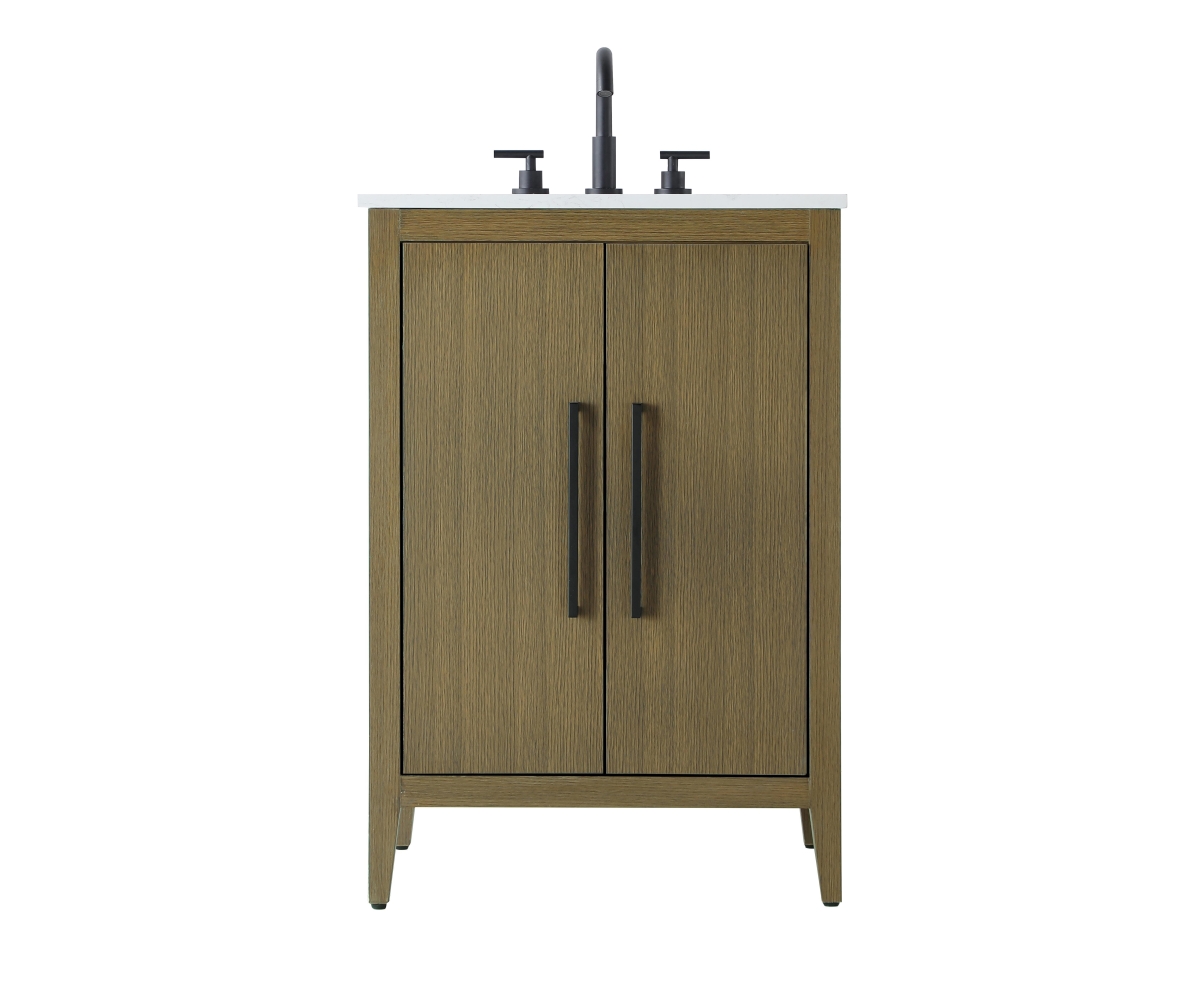 VF29324MCB 24 in. Single Transitional Bathroom Vanity - Chestnut Brown
