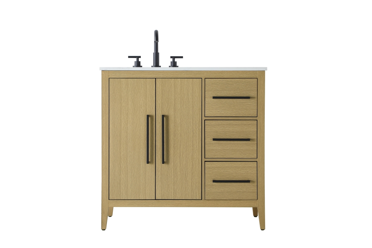 VF29336MHB 36 in. Single Transitional Bathroom Vanity - Honey Brown