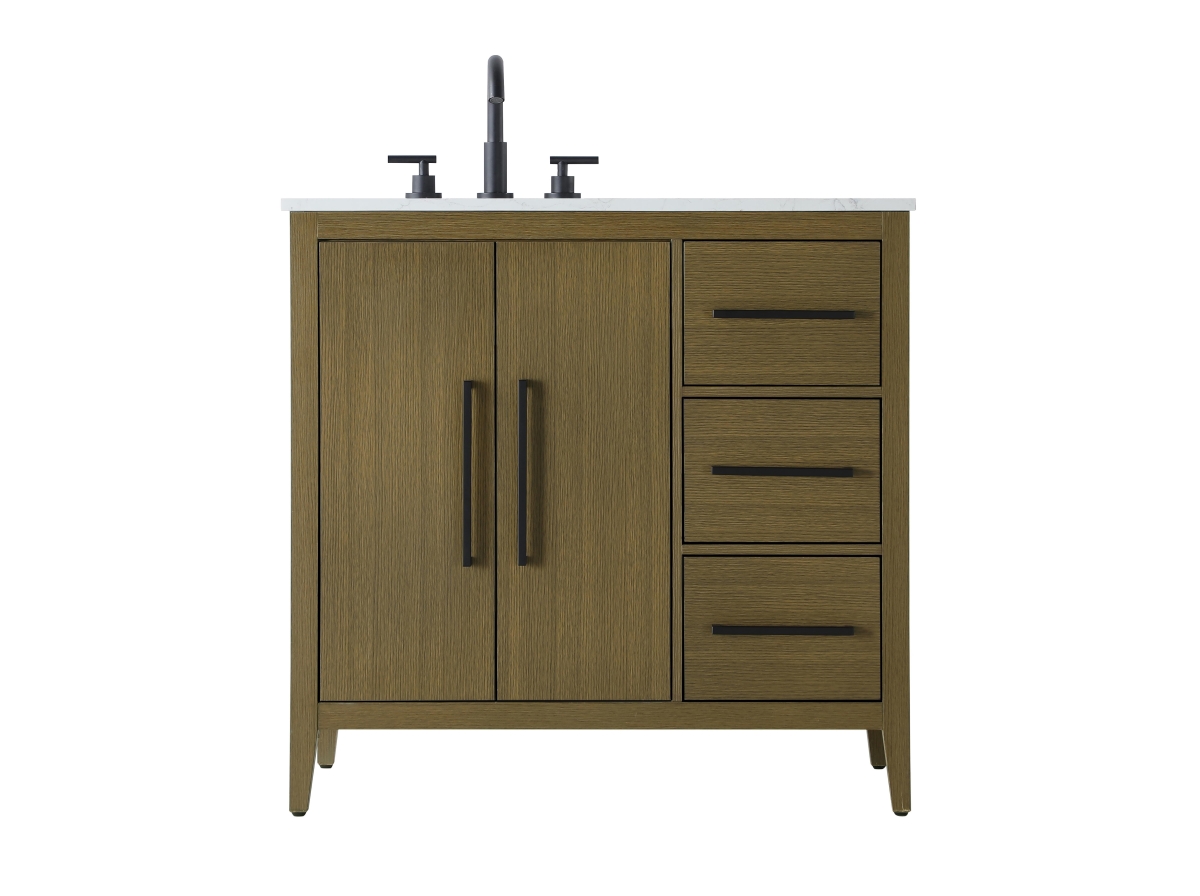 VF29336MCB 36 in. Single Transitional Bathroom Vanity - Chestnut Brown