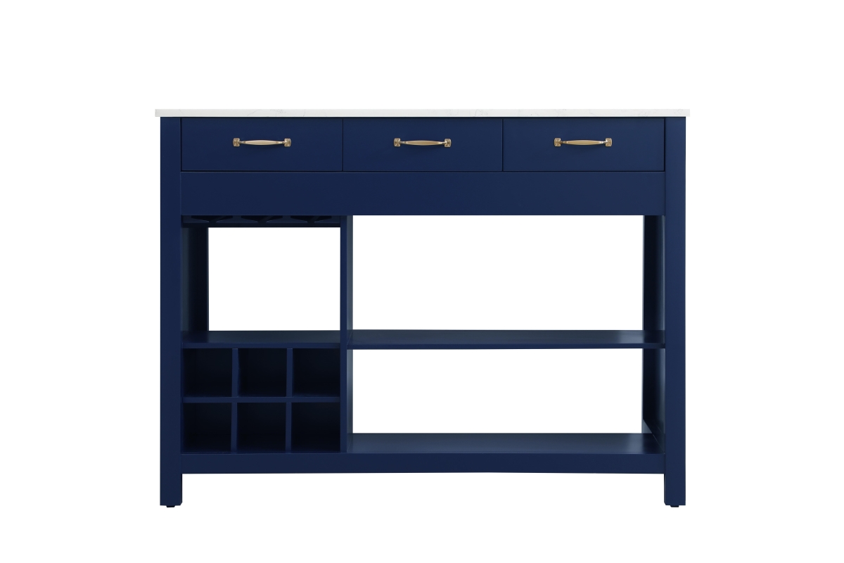 KD0248BL 48 in. Jax Kitchen Island, Blue