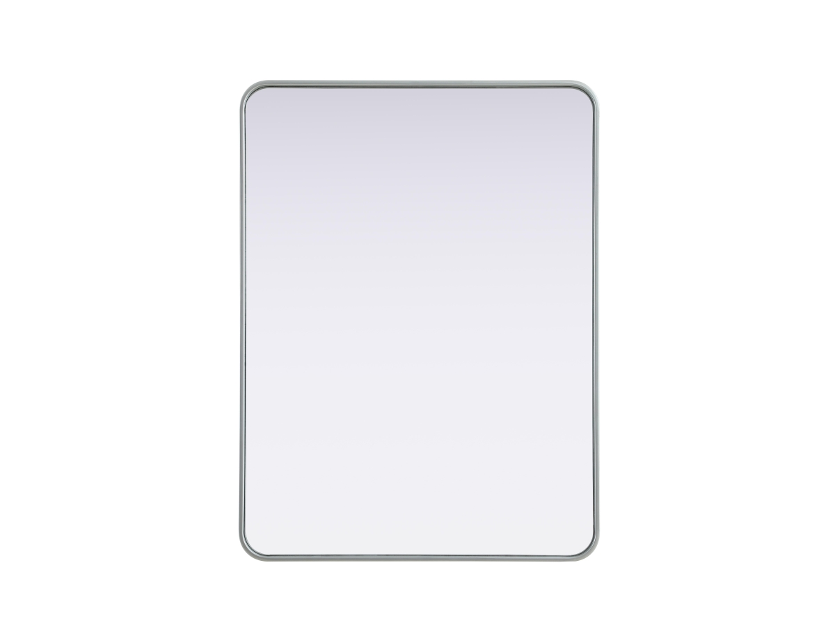 Picture of Elegant Decor MR8A3040SIL 30 x 40 in. Remy Contour Metal Rectangle Mirror&#44; Silver