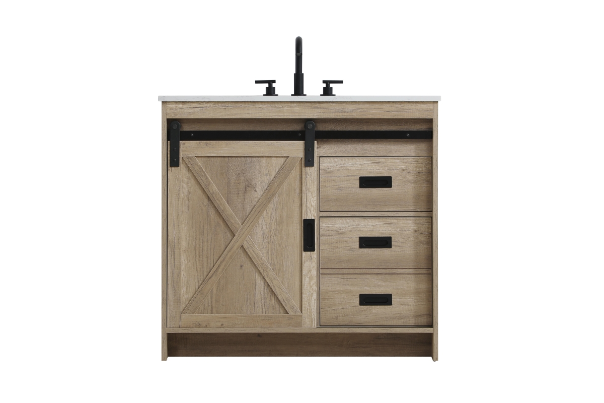 VF90536NT 36 in. Austin Single Bathroom Vanity, Natural Oak