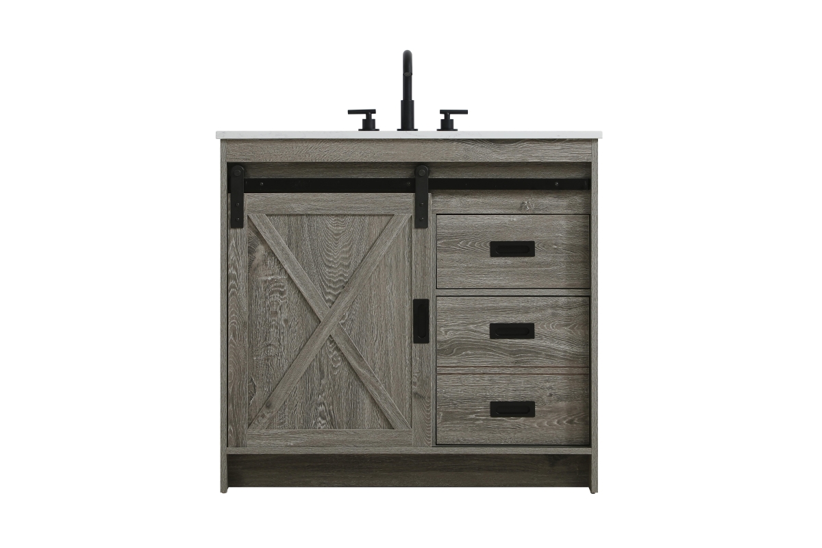 VF90536RG 36 in. Austin Single Bathroom Vanity, Rustic Grey