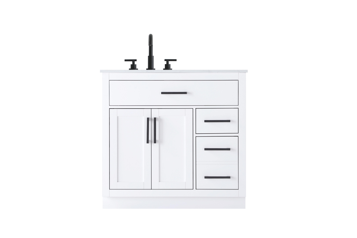 Elegant Lighting VF29736WH 36 in. Alden Single Bathroom Vanity - White