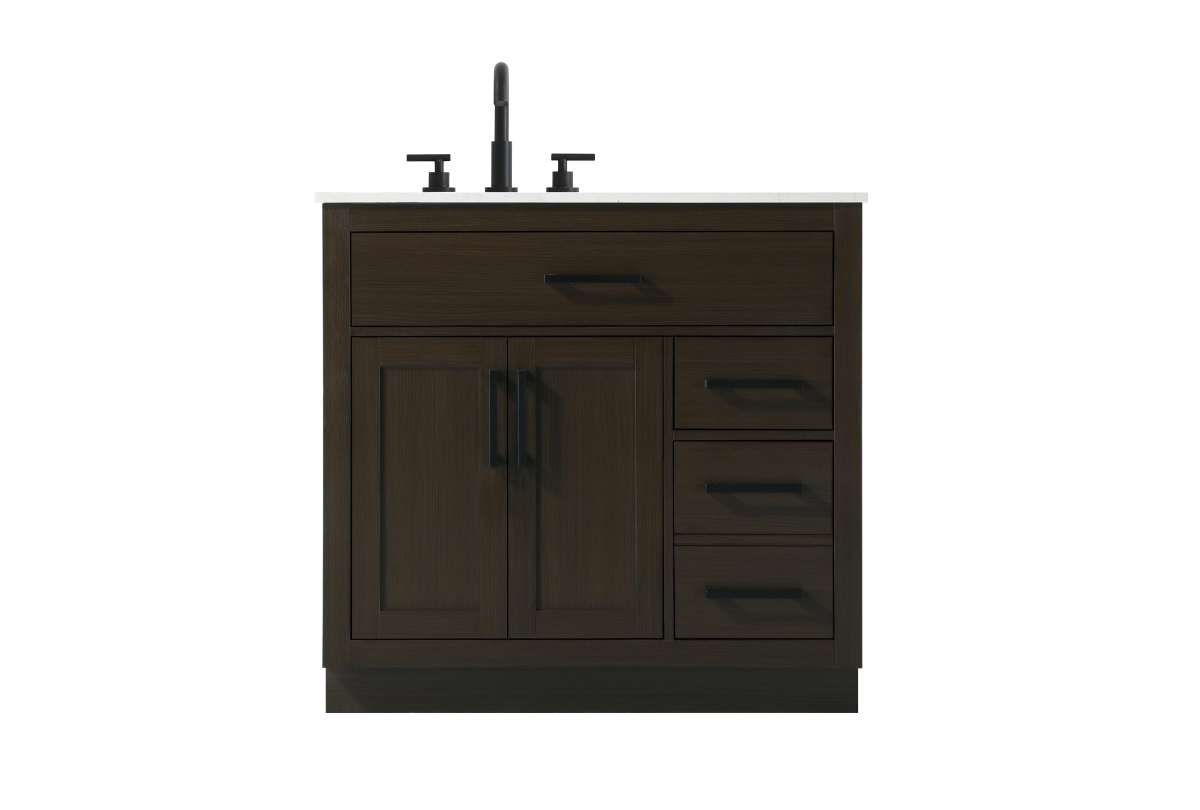 VF29736MMB 36 in. Alden Single Bathroom Vanity, Mocha Brown
