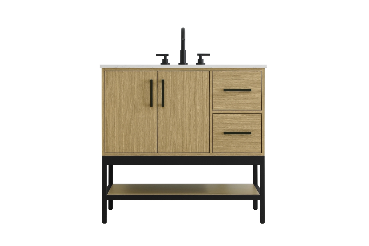 VF60736MHB 36 in. Single Bathroom Vanity, Honey Brown