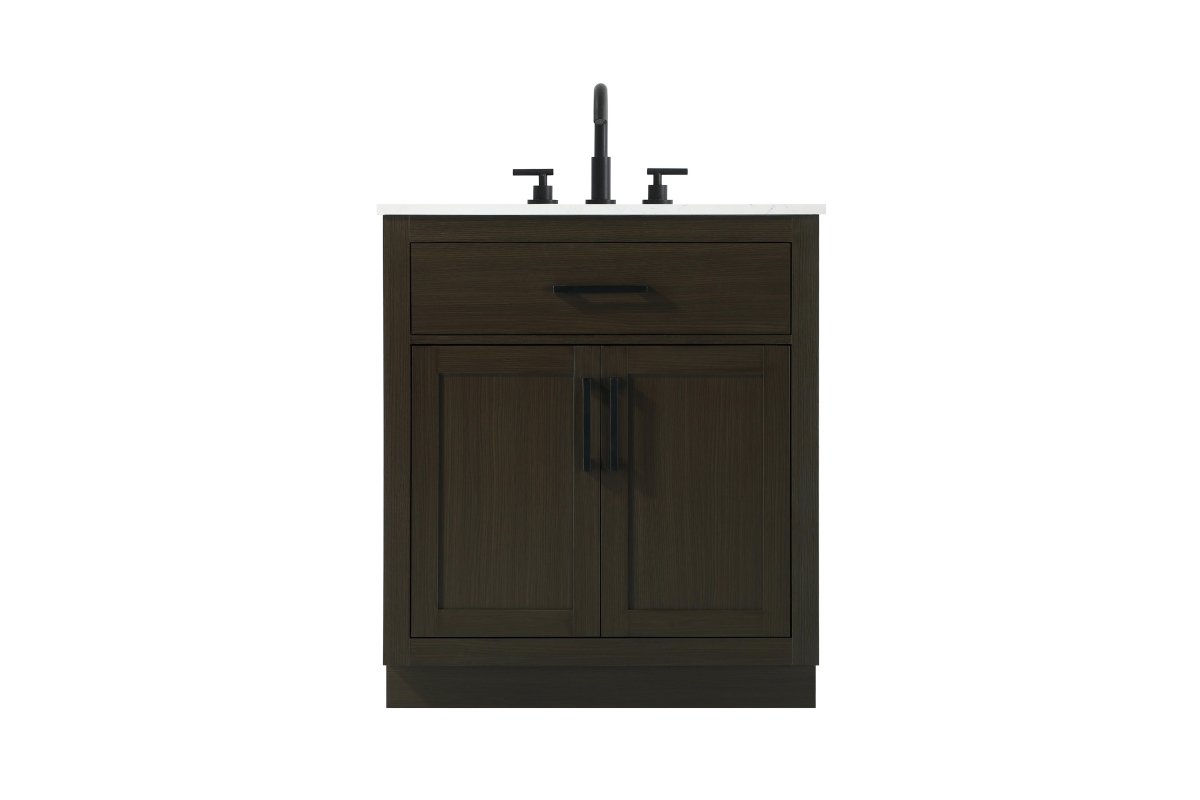 Alden Single Bathroom Vanity - Mocha Brown - 30 in. - Durable Design