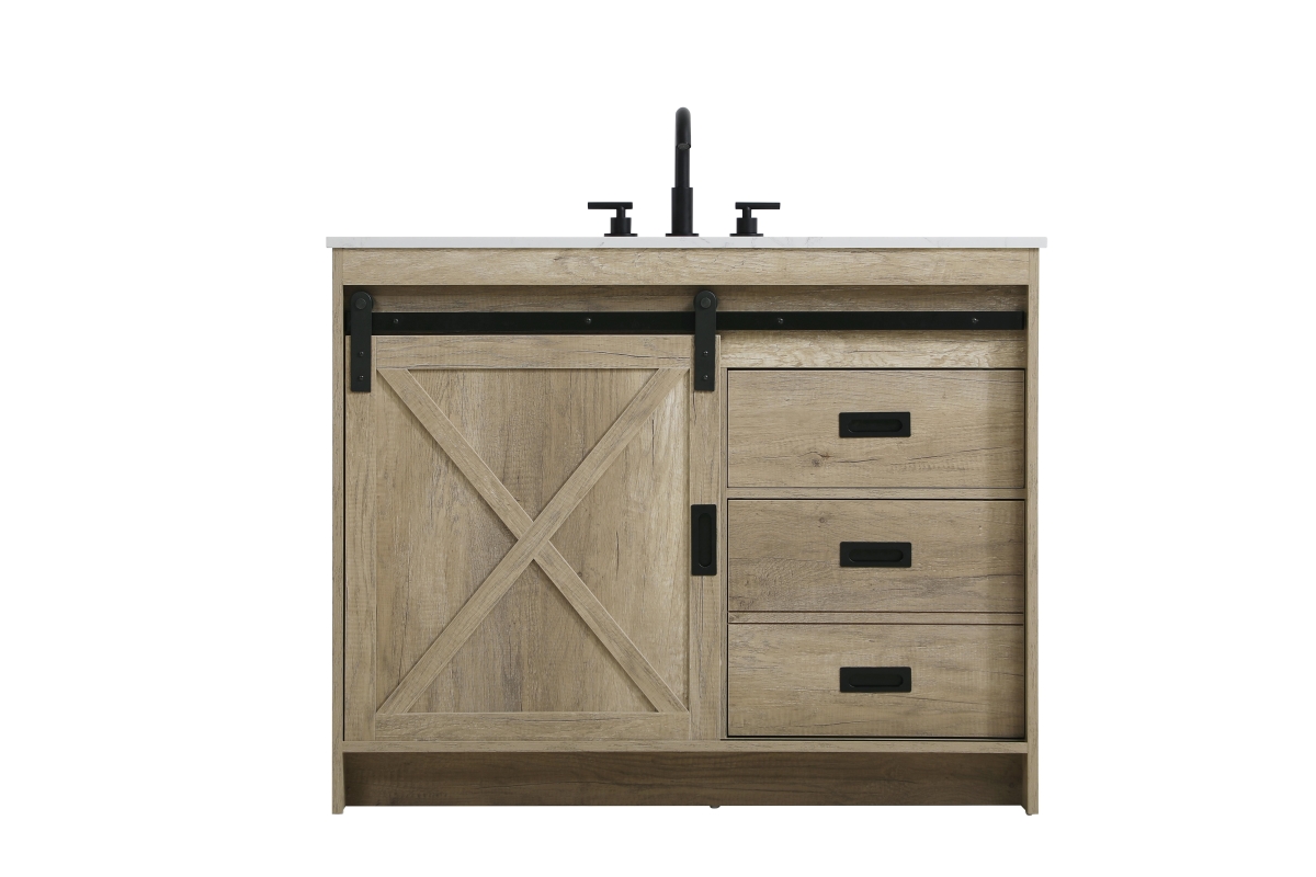 VF90542NT 42 in. Austin Single Bathroom Vanity, Natural Oak