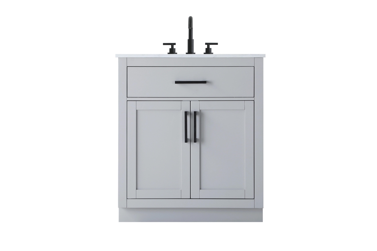 Alden 30 in. Single Bathroom Vanity - Grey - Fully Assembled - Soft-Close Drawers