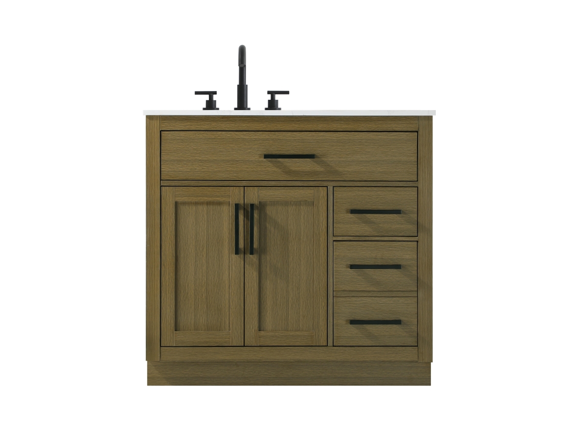 VF29736MCB 36 in. Alden Single Bathroom Vanity, Chestnut Brown