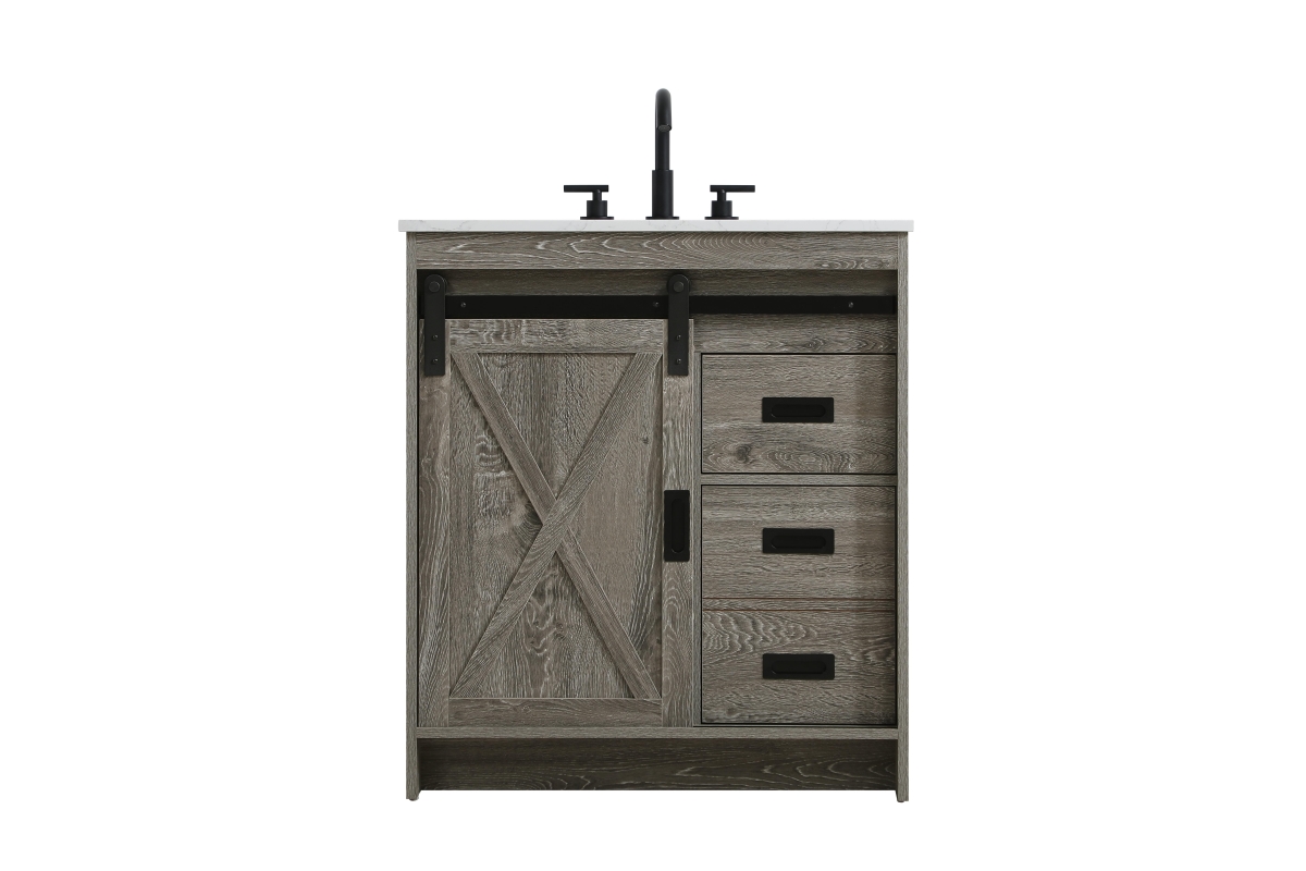 VF90530RG 30 in. Austin Single Bathroom Vanity, Rustic Grey