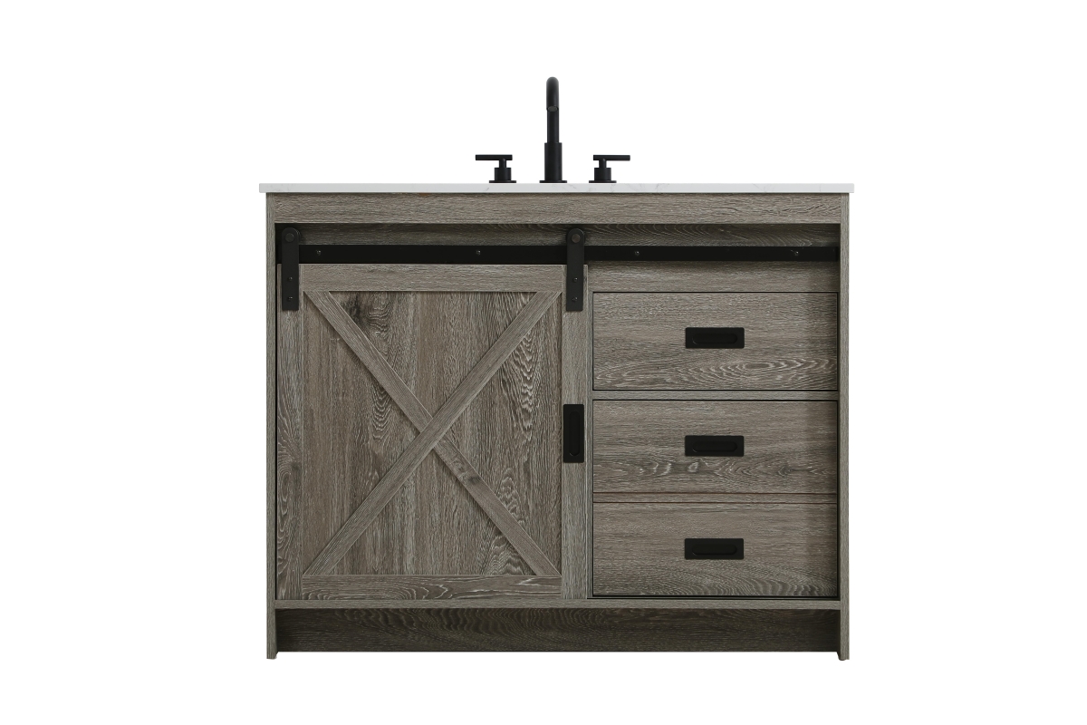 VF90542RG 42 in. Austin Single Bathroom Vanity, Rustic Grey