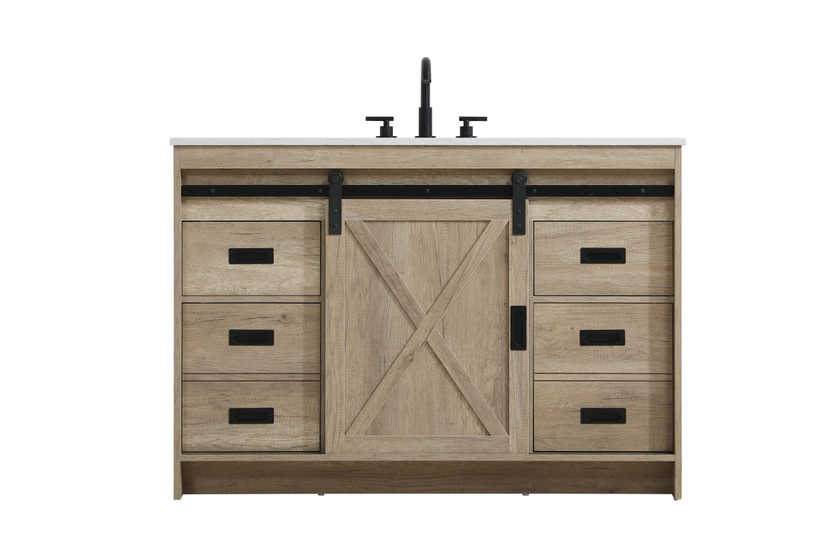 VF90548NT 48 in. Austin Single Farmhouse Bathroom Vanity - Natural Oak