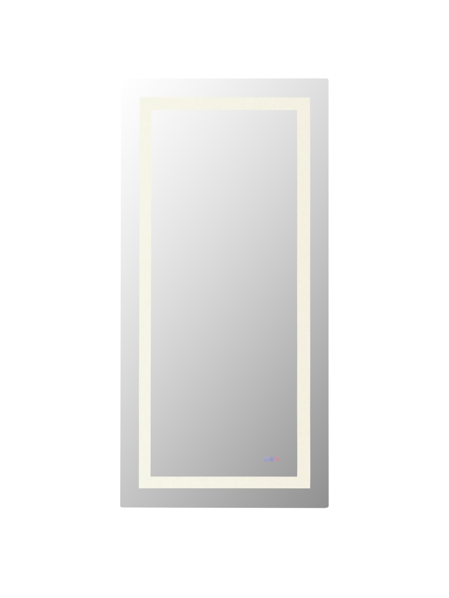 Riven Adjustable Color LED Mirror - Silver - 72 x 30 in. - Dimmable