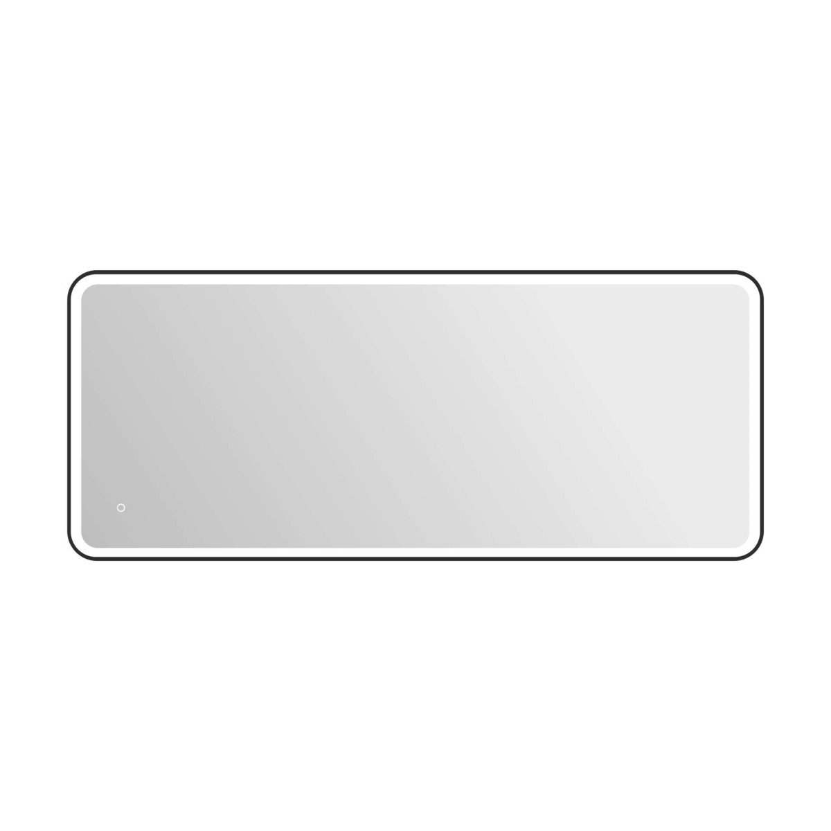 MRE6A3072BK 72 in. Harmoni Rectangle LED Front & Backlit Wall Mirror, Black