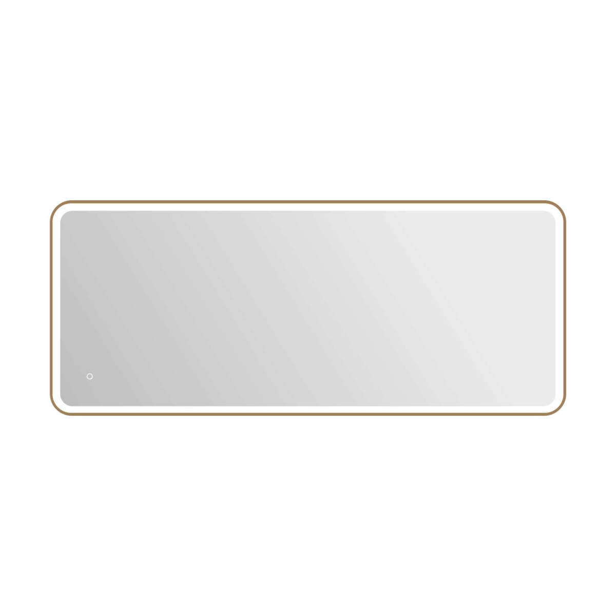 MRE6A3072SG 72 in. Harmoni Rectangle LED Front & Backlit Wall Mirror, Satin Gold