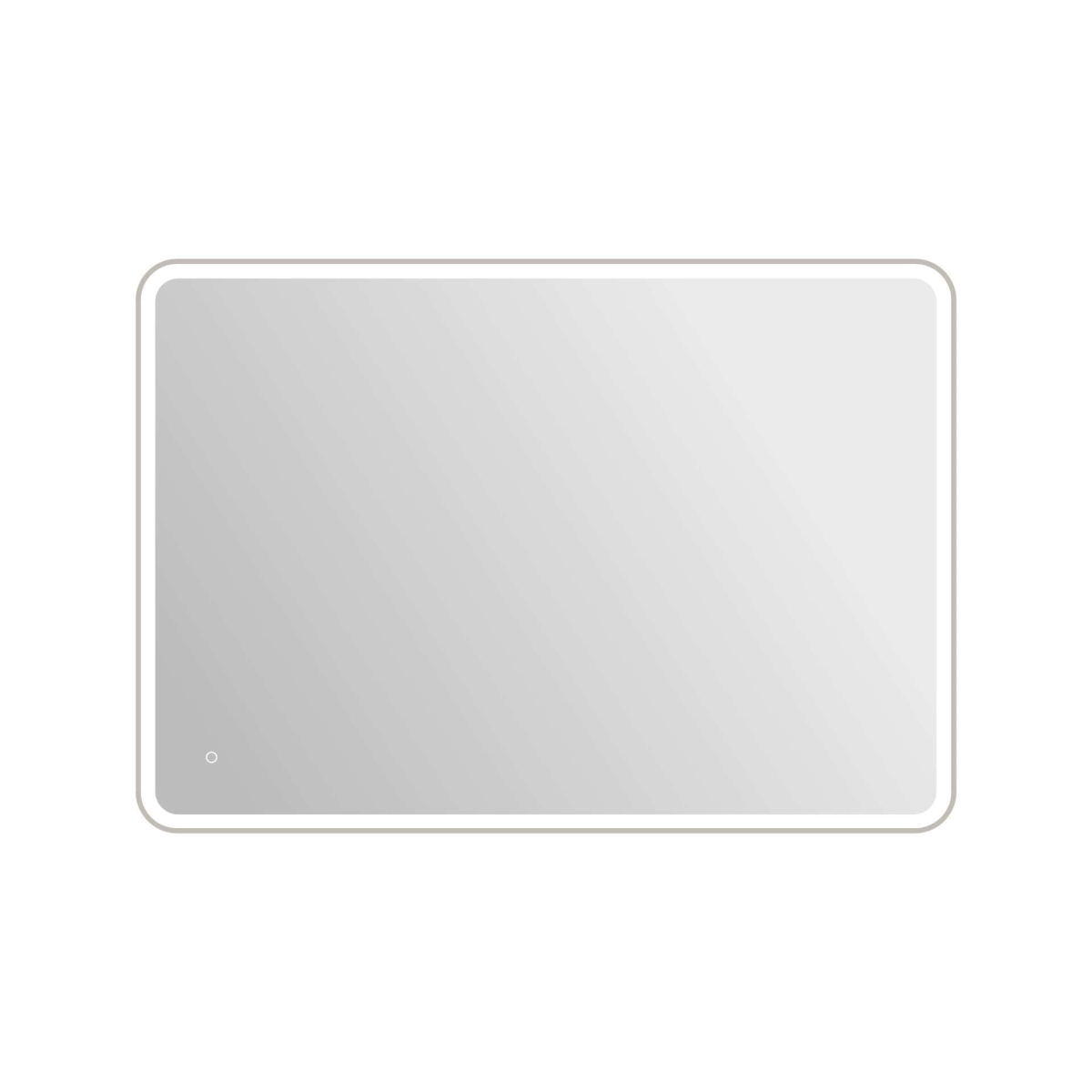 MRE6A4260SL 60 x 42 x 2 in. Round LED Front & Backlit Wall Mirror, Silver