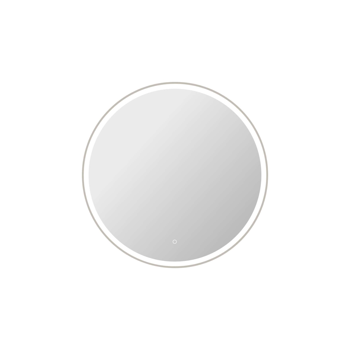 MRE6B39SL 39 in. Round LED Front & Backlit Wall Mirror, Silver