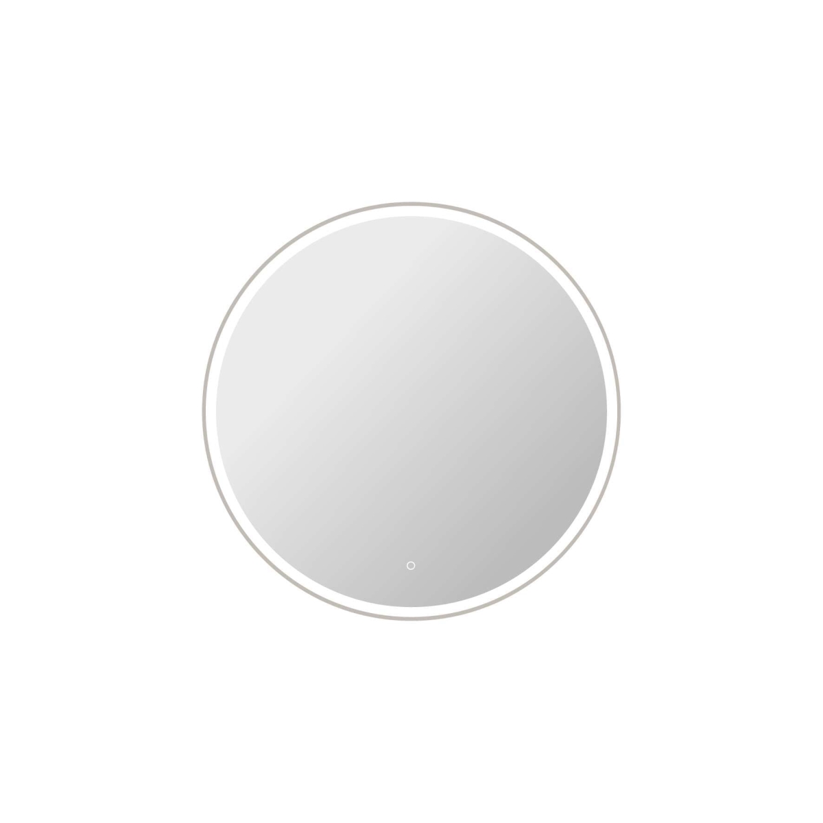 MRE6B42SL 42 in. Round LED Front & Backlit Wall Mirror, Silver