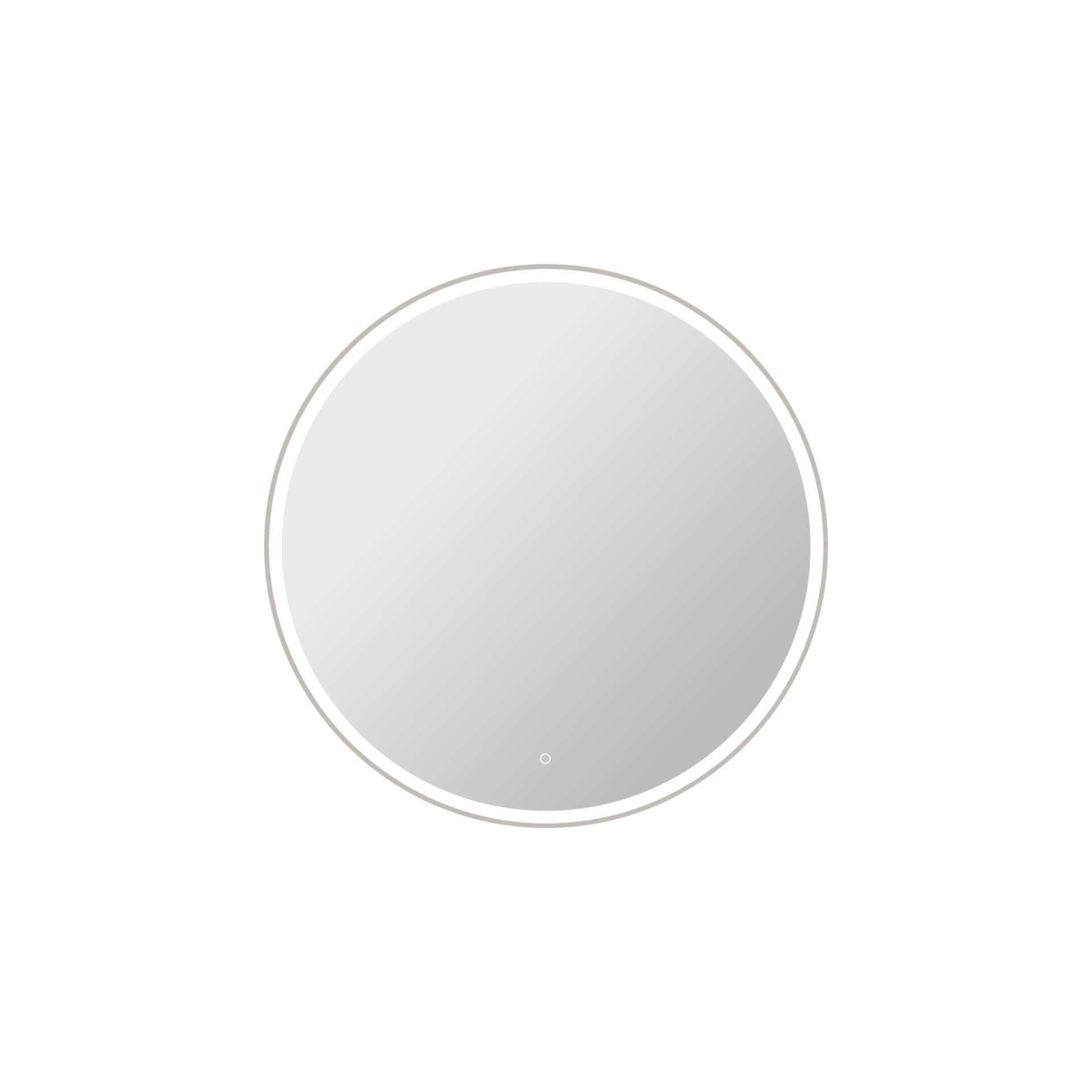 MRE6B45SL 45 in. Round LED Front & Backlit Wall Mirror, Silver