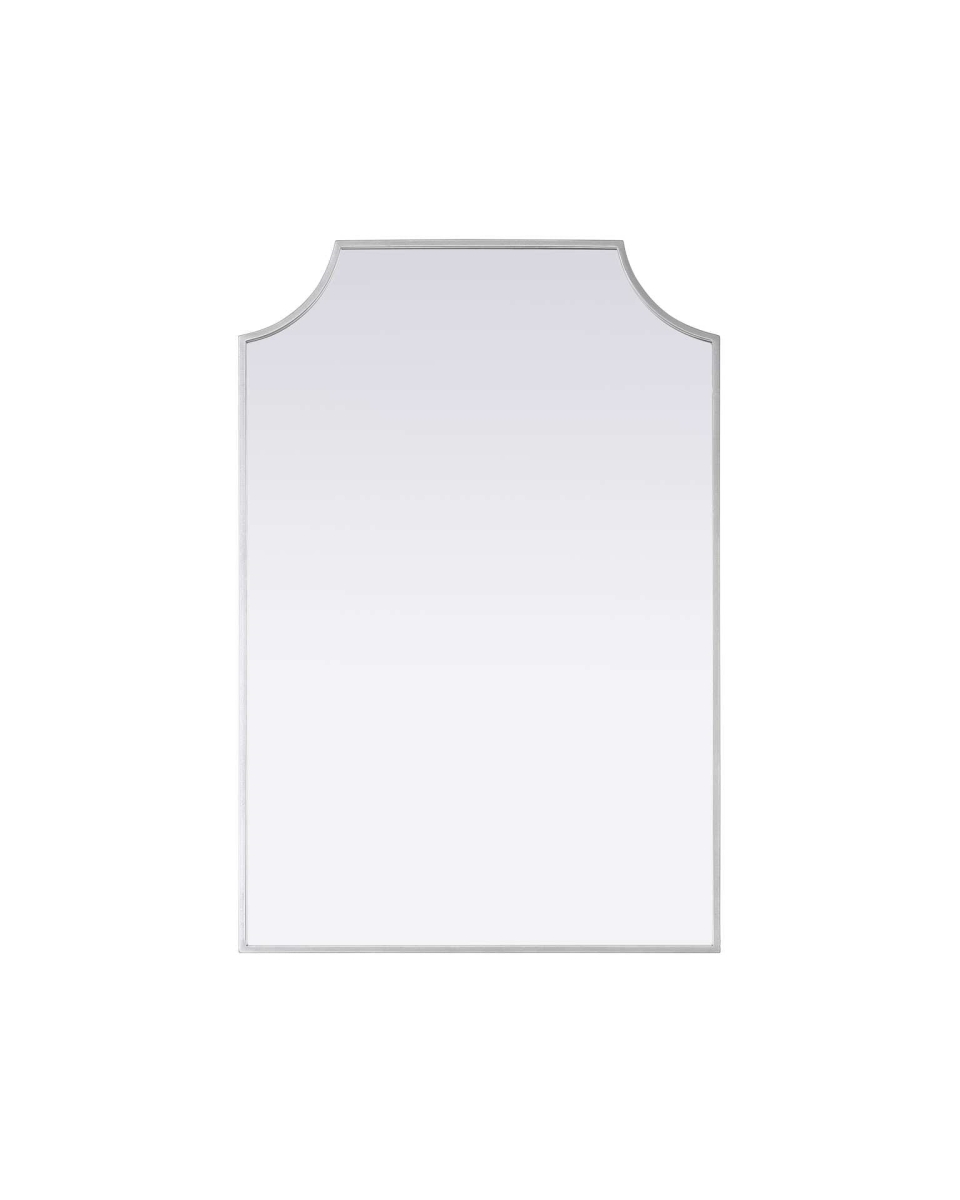 MR3B2436SIL 24 x 36 in. Notched Metal Mirror, Silver