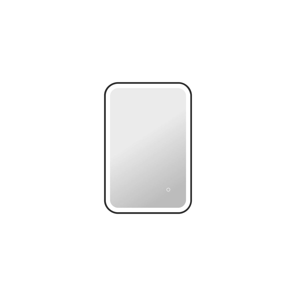MRE6A2030BK 30 in. Rectangle LED Front & Backlit Wall Mirror, Black