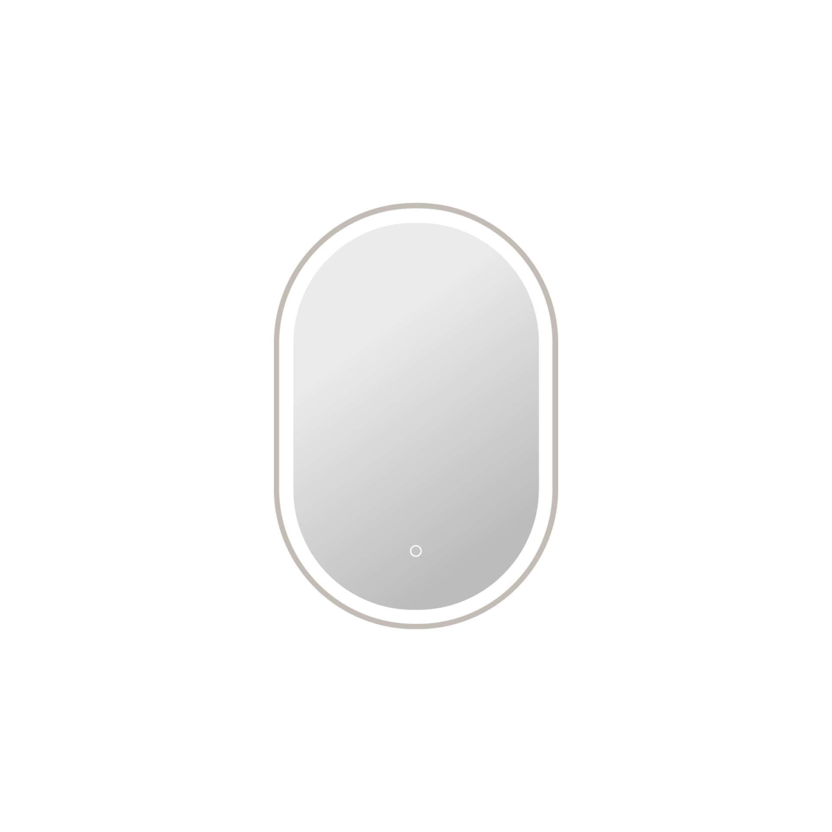 MRE6C2030SL 30 in. Oval LED Front & Backlit Wall Mirror, Silver